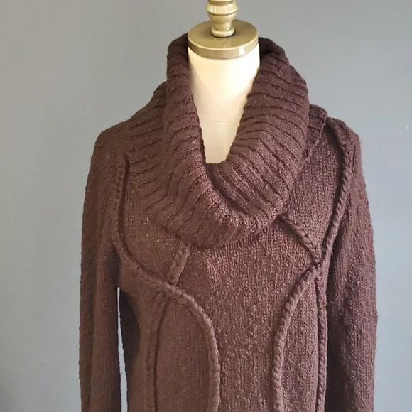 Jones ny women''s brown cowl neck  sweater size M - Picture 2 of 14